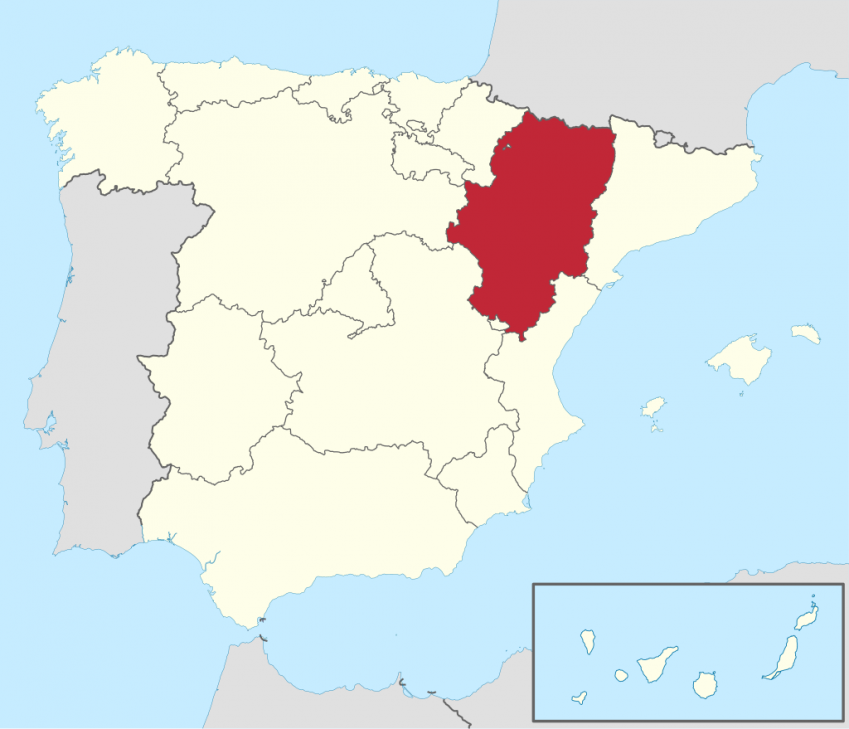 mapa aragon